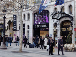 Sephora French perfume store in Paris