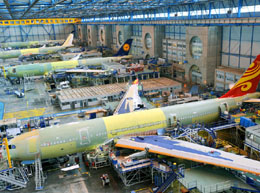 Airbus plane factory in Toulouse