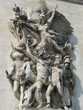 La marseillaise by Rude on Arc de Triomphe