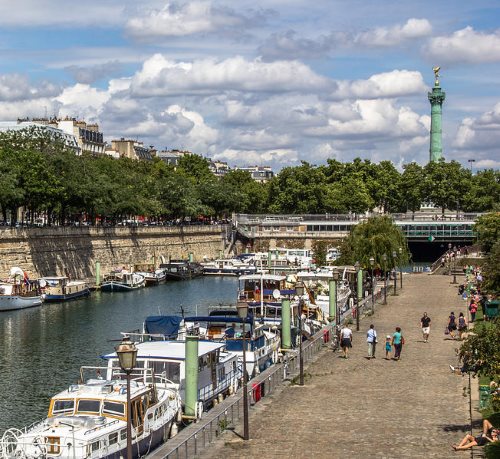 The Bassin de l'Arsenal in Bastille district