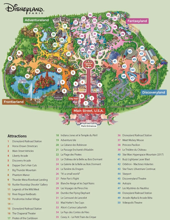 Disneyland Paris map