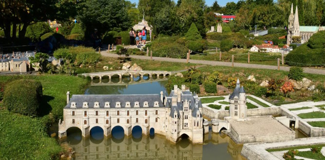 Kids have fun in France Miniature theme park