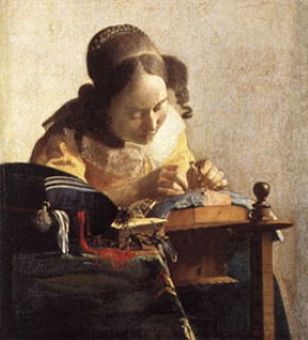 The lacemaker - Vermeer - Louvre Museum Dutch masterpieces