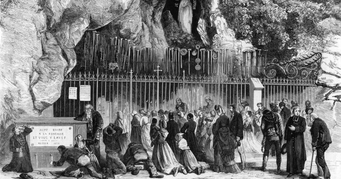 Lourdes pilgrims in 1872