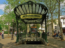 Paris metro station Abbesses on line 12