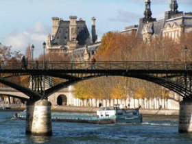 The Louvre Museum is on the river bank