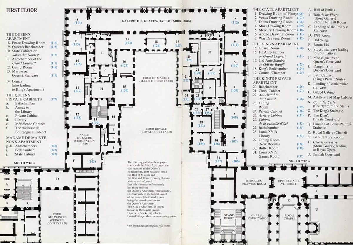 Versaille Palace floor plan