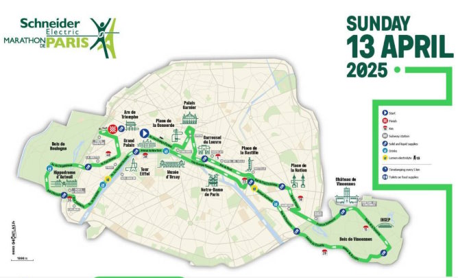Marathon route map