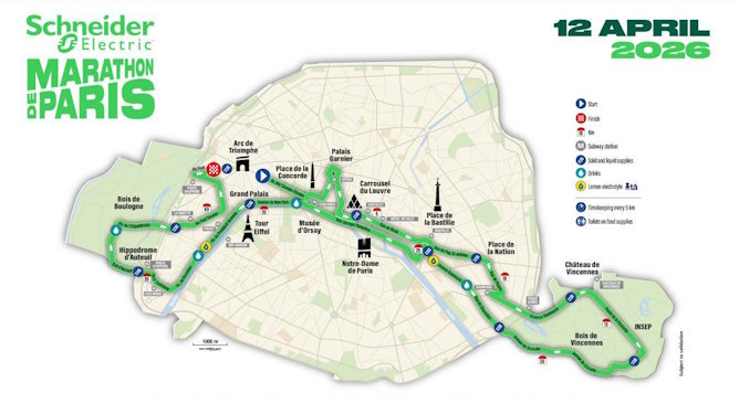 Marathon route map